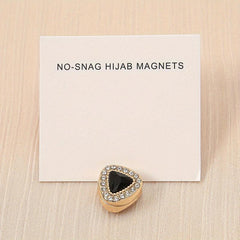 Heart Shape Rhinestone Turban Magnet Buckle for Hijab