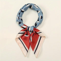 Paisley Print Satin Square Scarf Block Bandana Neckerchief