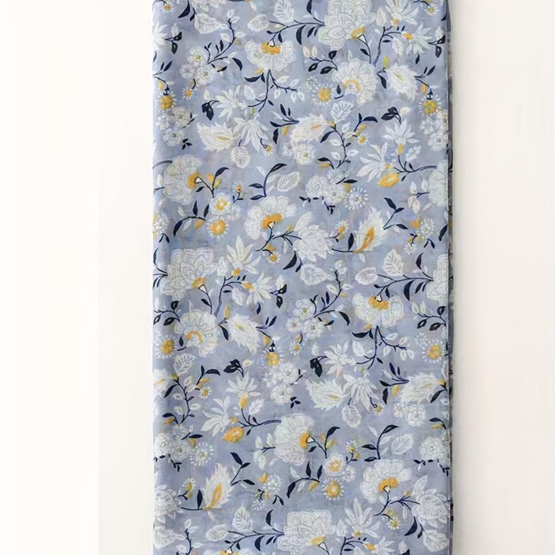 Boho Flower Print Tassel Scarf Shawl for Women