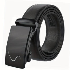 Men's Automatic Buckle Belt PU Leather Business Waist Strap