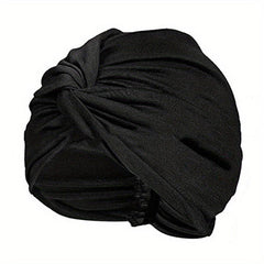 Solid Turban Head Wrap Elastic Beanie Head Scarf Chemo Cap Hijab