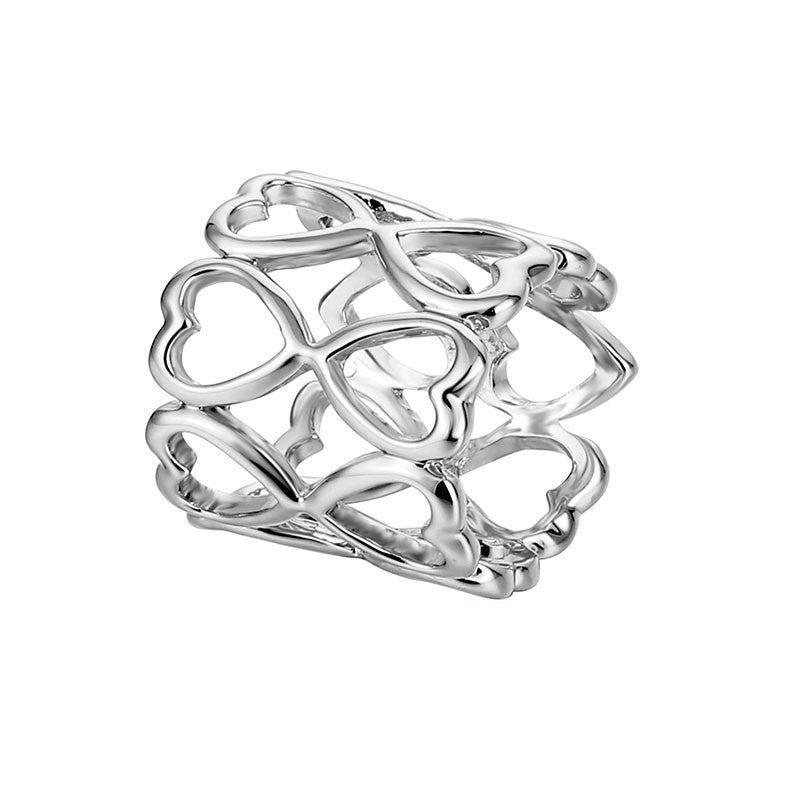 Heart Pattern Scarf Ring Metal Clip Shawl Clip Jewelry