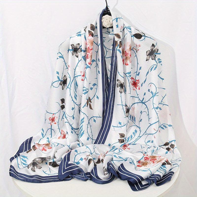 Geometric Print Scarf Lightweight Sunscreen Breathable Shawl Wraps