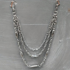 Punk Wallet Chain Belt Hipster Jean Keychain Silver Ring Clip Keyring