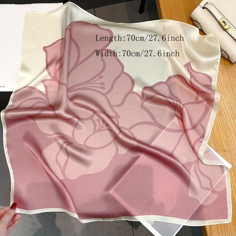 Elegant Satin Square Scarf Silk Like Hair Scarf Head Wrap Sunscreen Headscarf