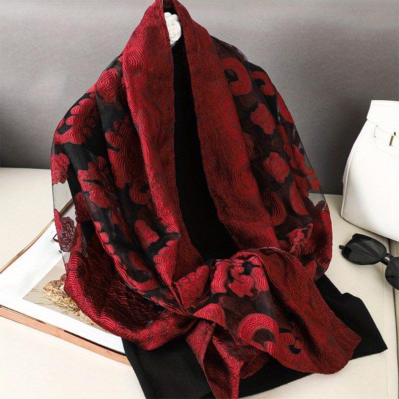 Solid Organza Scarf Long Yarn Shawl Evening Party Wrap