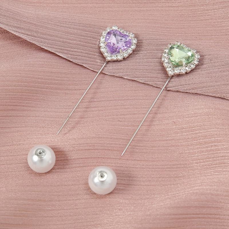 Rhinestone Love Geometric Pin Brooch Scarf Fixed Buckle