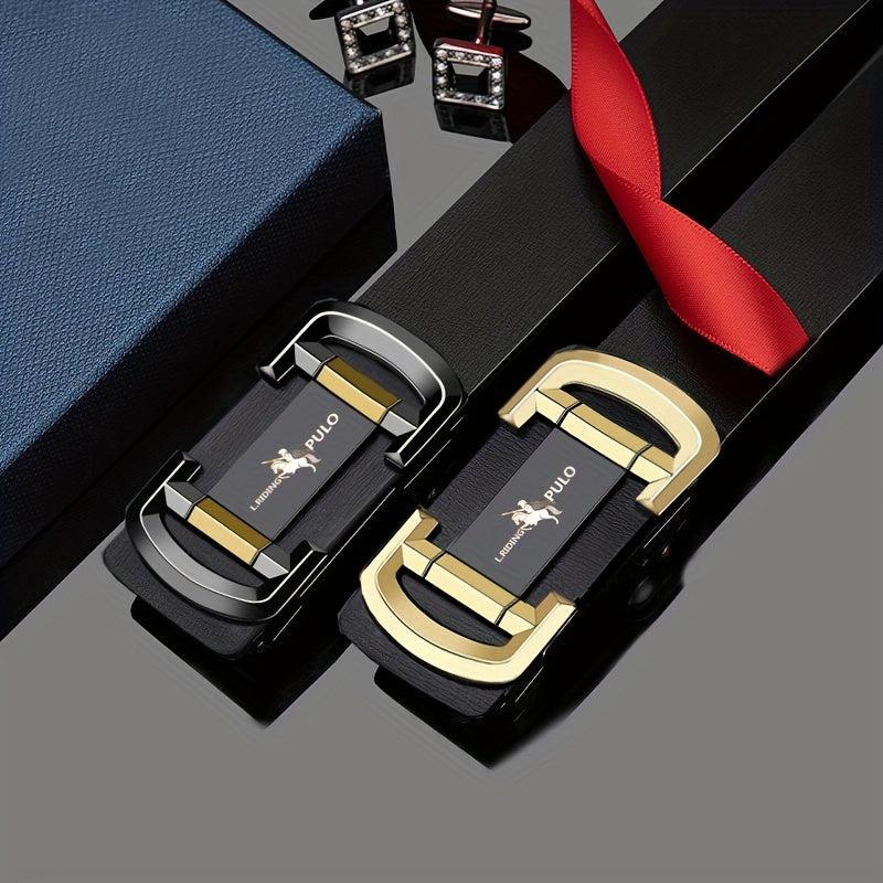 Men's Toothless Auto Buckle Belt Business Casual Leather
