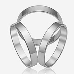 Scarf Ring Three Circles Hollow Hijab Scarf Clip Buckle Decorative Ribbon Fasten