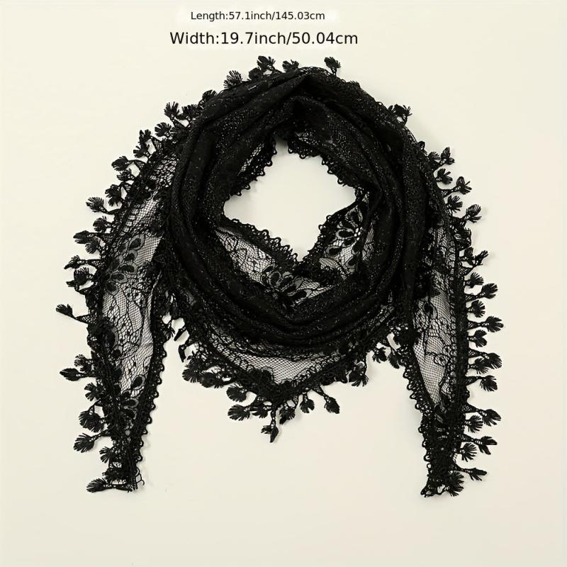 Triangular Lace Veil Prayer Church Veil Women Headcovering Lace Scarf