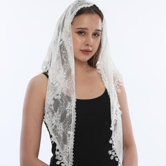 Triangular Lace Veil Prayer Church Veil Women Headcovering Lace Scarf