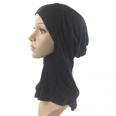 Soft Underscarf Cap Neck Cover Inner Cap Solid Hijab Hats Turban Cap