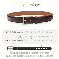 Men's Leather Dress Belt & Casual Belts for Work - Single Prong Buckle