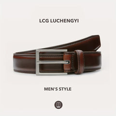 Men's Leather Dress Belt & Casual Belts for Work - Single Prong Buckle