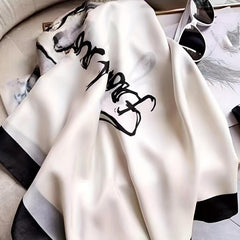 Silky Scarf Long Elastic Satin Shawl Thin Sunscreen Headscarf
