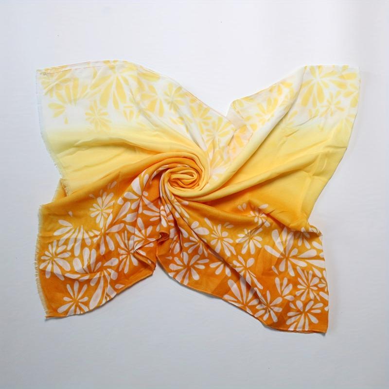 Print Scarf Gradient Breathable Shawl Windproof Sunproof
