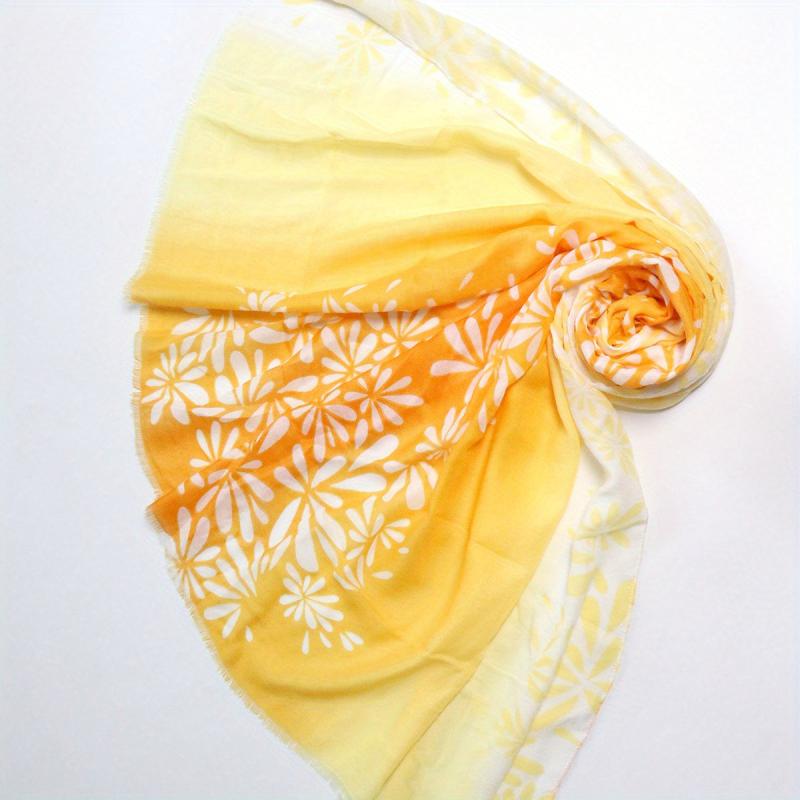 Print Scarf Gradient Breathable Shawl Windproof Sunproof