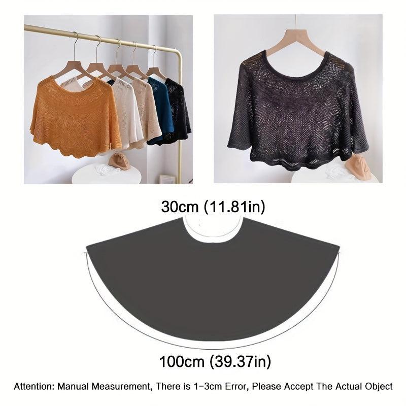 Hollow Out Shawl Thin Knitted Smock for Wedding Party
