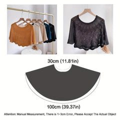 Hollow Out Shawl Thin Knitted Smock for Wedding Party