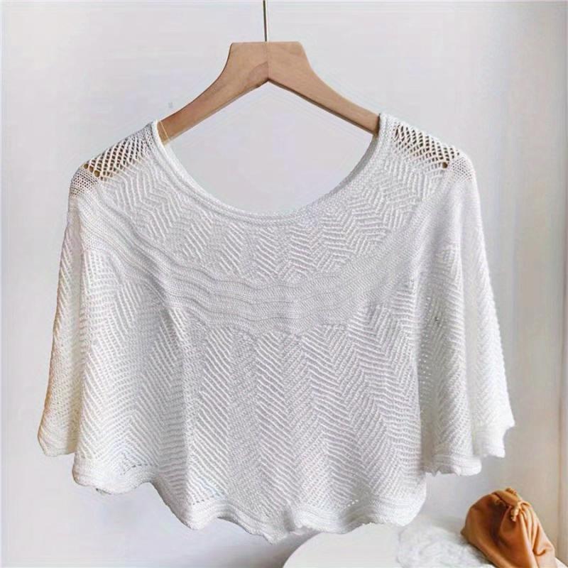 Hollow Out Shawl Thin Knitted Smock for Wedding Party