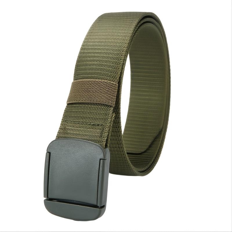 Men's Nylon Woven Canvas Zip Belt for Outdoor Sports