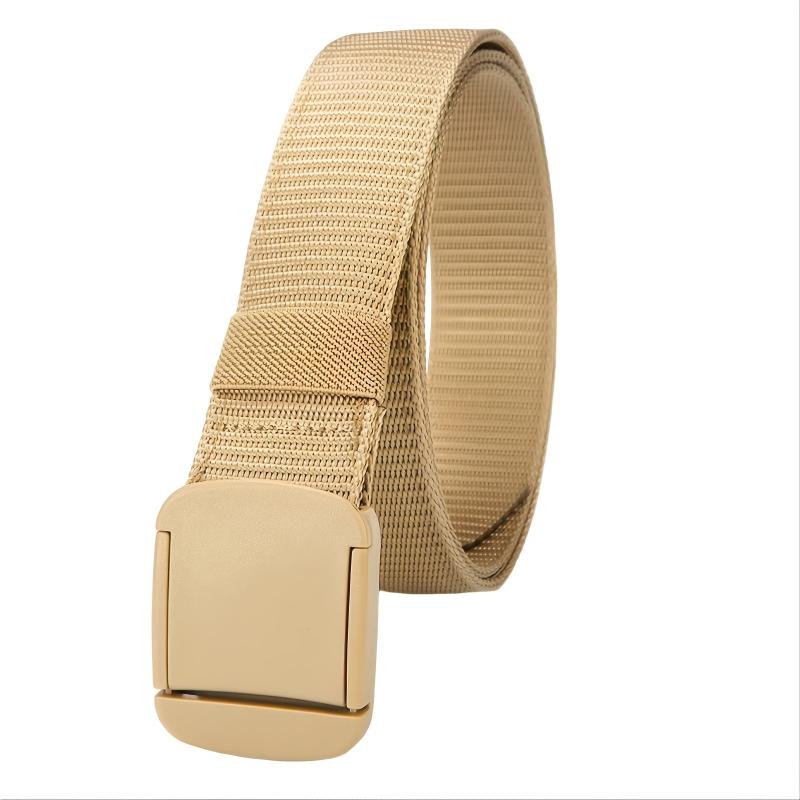 Men's Nylon Woven Canvas Zip Belt for Outdoor Sports