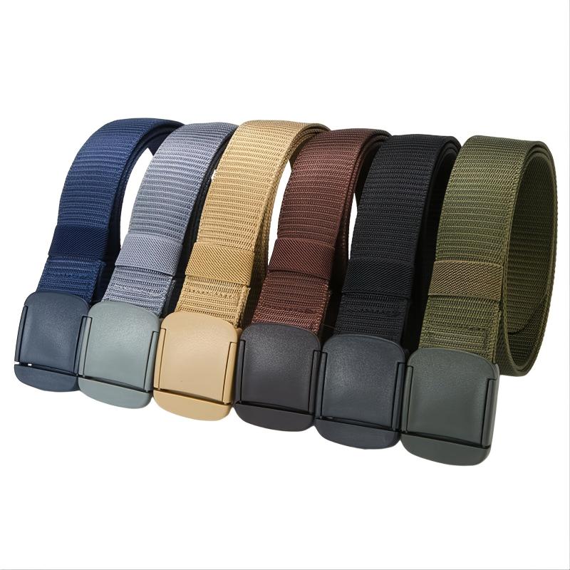 Men's Nylon Woven Canvas Zip Belt for Outdoor Sports