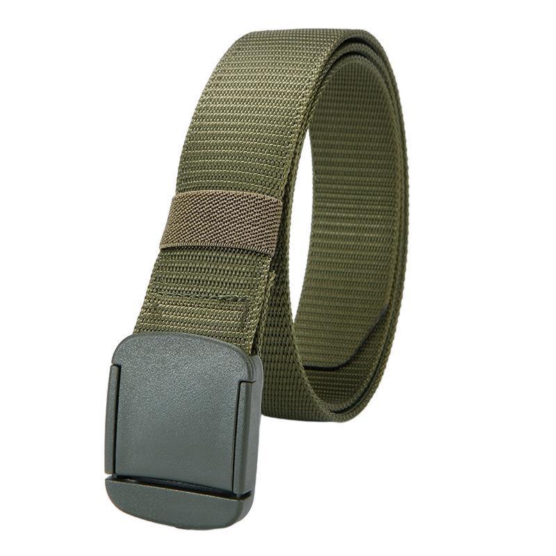 Men's Nylon Woven Canvas Zip Belt for Outdoor Sports