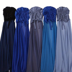 Elastic Chiffon Hijab Cap Solid Head Scarf Thin Breathable Shawl