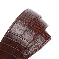 Men's Leather Belt with High Alloy Buckle