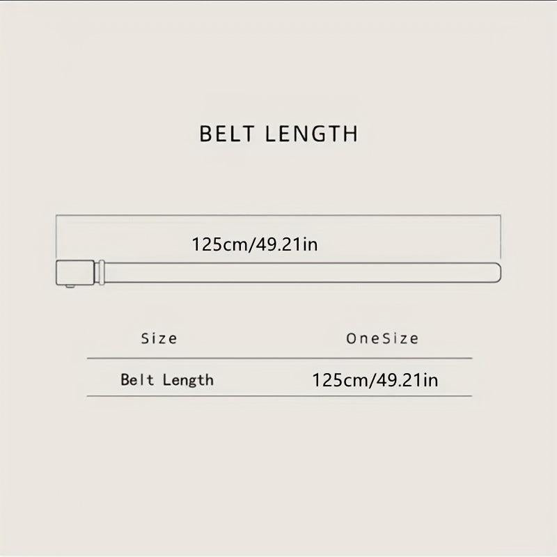 Men's Leather Belt with High Alloy Buckle