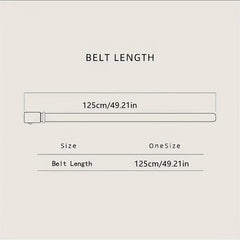 Men's Leather Belt with High Alloy Buckle