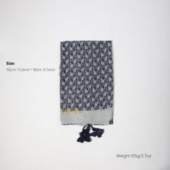 Vintage Floral Print Boho Scarf Tassel Shawl