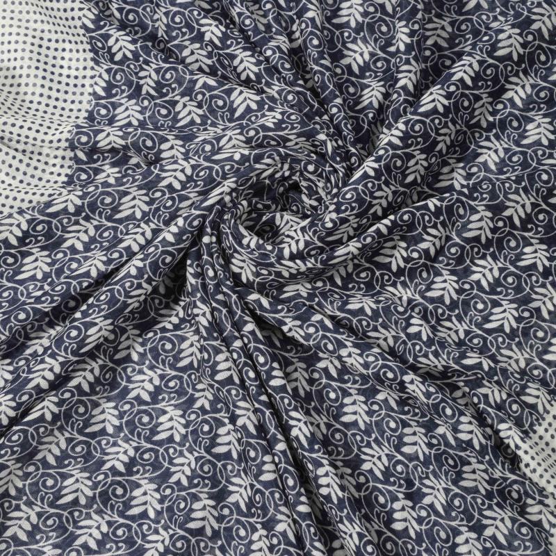 Vintage Floral Print Boho Scarf Tassel Shawl