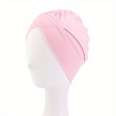Women's Turban Cap Solid Ruched Inner Cap Underscarf Bandana Beanie Chemo Hats