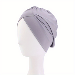 Women's Turban Cap Solid Ruched Inner Cap Underscarf Bandana Beanie Chemo Hats