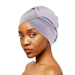 Women's Turban Cap Solid Ruched Inner Cap Underscarf Bandana Beanie Chemo Hats