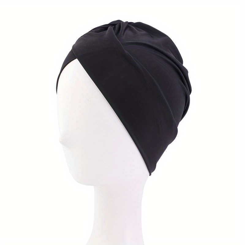Women's Turban Cap Solid Ruched Inner Cap Underscarf Bandana Beanie Chemo Hats
