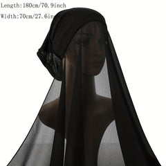 Solid Head Scarf Casual Wrap For Women Outdoor Warm Hijab