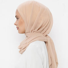 Solid Head Scarf Casual Wrap For Women Outdoor Warm Hijab