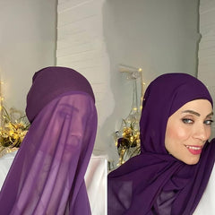Solid Head Scarf Casual Wrap For Women Outdoor Warm Hijab