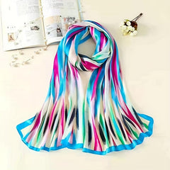 Geometry Satin Scarf Silk Sunscreen Shawl Towel Wraps