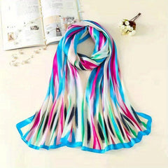 Geometry Satin Scarf Silk Sunscreen Shawl Towel Wraps