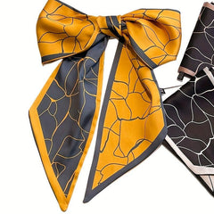 Flower Print Vintage Twilly Scarf Neckerchief French Style Hair Ribbon