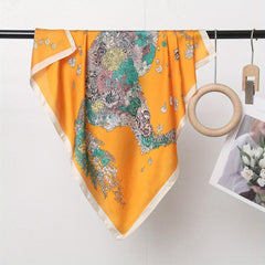 Boho Floral Animal Pattern Bandana Silk Square Scarf Head Wrap