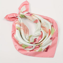 Colorful Tid Dye Print Bandana Graffiti Satin Square Scarf Neckerchief