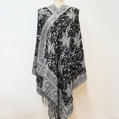 Paisley Print Jacquard Tassel Scarf Windproof Shawl Wrap