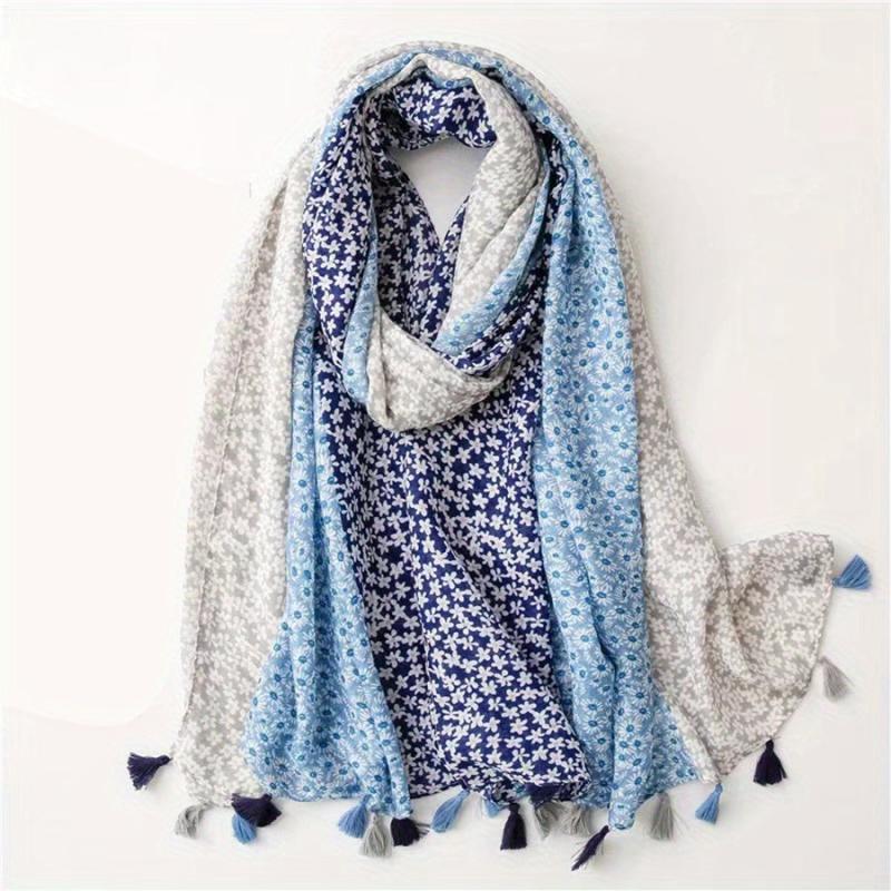 Daisy Printed Scarf Sunscreen Fringed Shawl Classic Casual Wrap