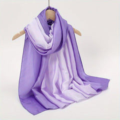 Gradient Sunscreen Large Shawl Silk Feeling Soft Wrap