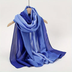 Gradient Sunscreen Large Shawl Silk Feeling Soft Wrap